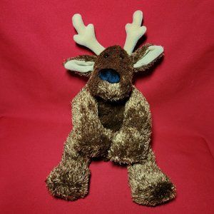 Hallmark Reindeer Plush Stuffed Sparkly Fur Bell Collar